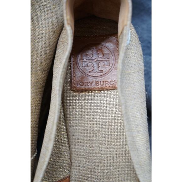 Tory Burch Filipa Espadrille Wedge Gold/Tan Size 11B - Picture 15 of 16